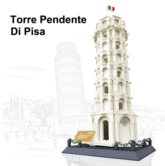 Riproduzione della Torre di Pisa compatibile LEGO