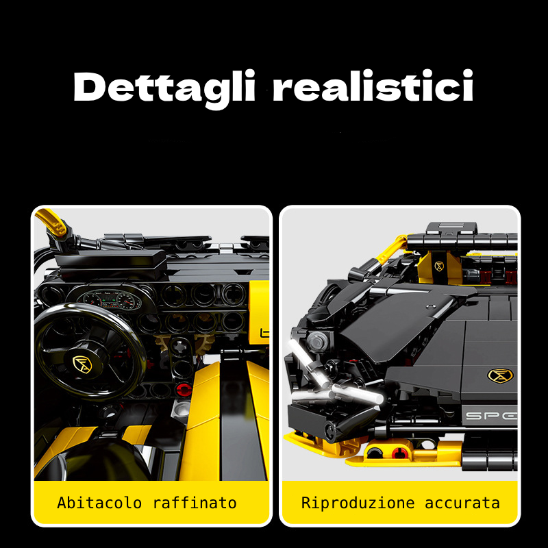 Lambo Extreme Supercar compatibile LEGO Technic