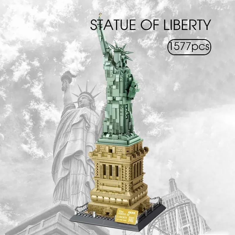 Riproduzione della Statua della Libertà compatibile LEGO