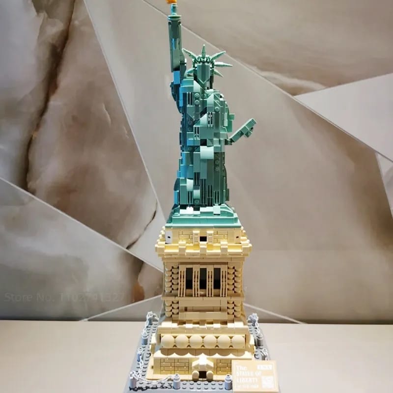 Riproduzione della Statua della Libertà compatibile LEGO